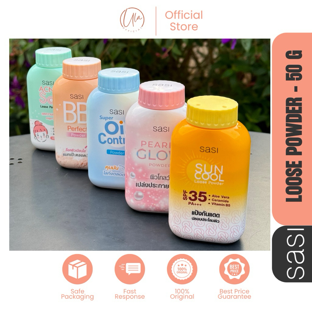 ula — Sasi Loose Powder / Bedak Tabur Oil Control / BB Perfect / Pearly Glow / Sun Cool / Acne Sol
