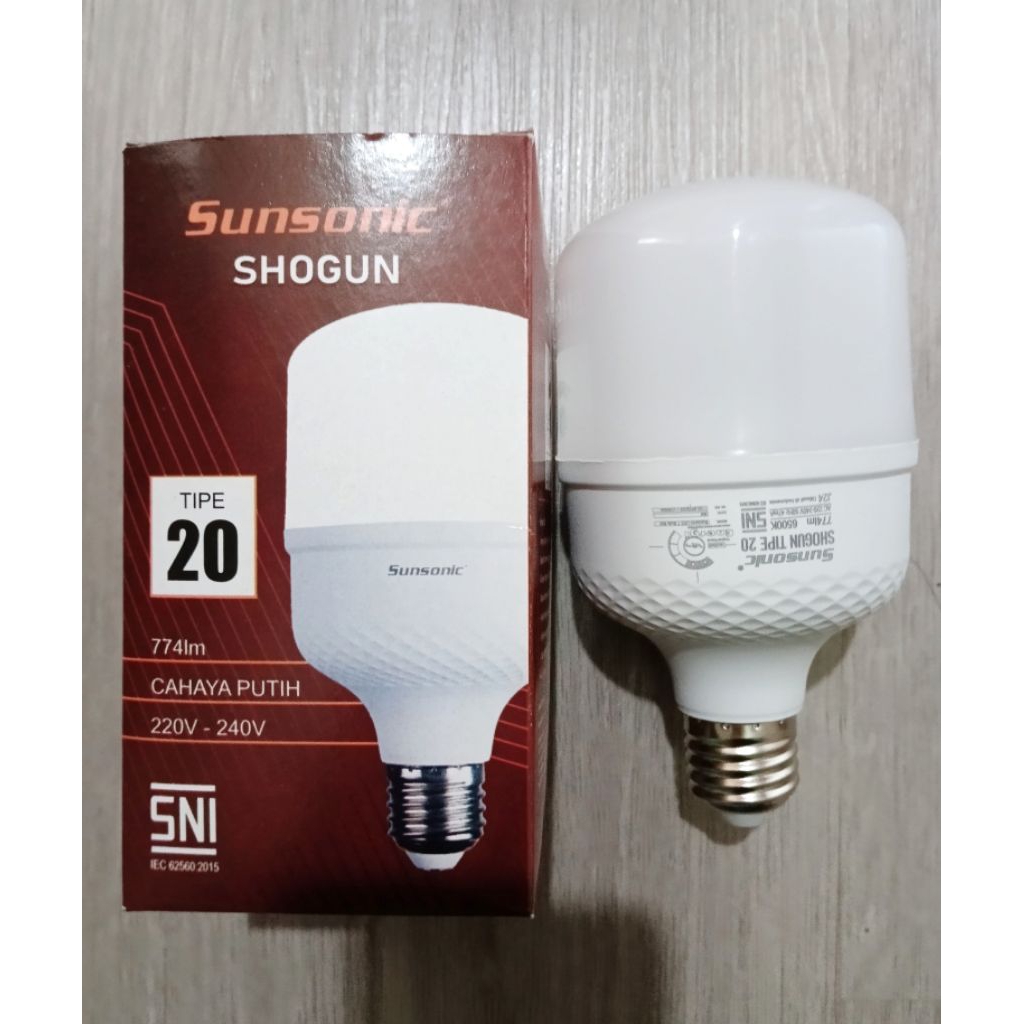 Bola lampu LED murah Sunsonic 20 Watt  model eksklusif Tube/ tabung