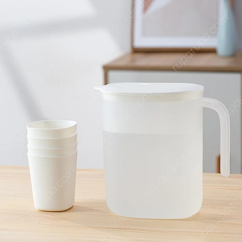 Informa Appetite Set 5 Pcs Teko Minum Dan Gelas Plastik - Putih