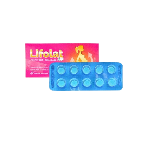 Lifolat 400 mcg 10 Tablet - Suplemen Ibu Hamil dan Menyusui (Box)