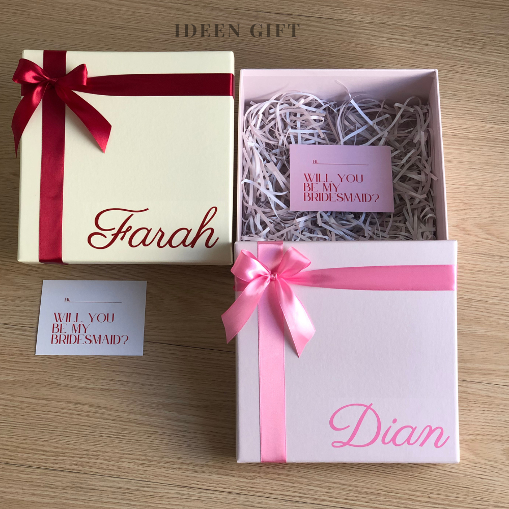 

CUSTOM BOX SATUAN NAMA | BOX BRIDESMAID | HAMPERS | KOTAK KADO