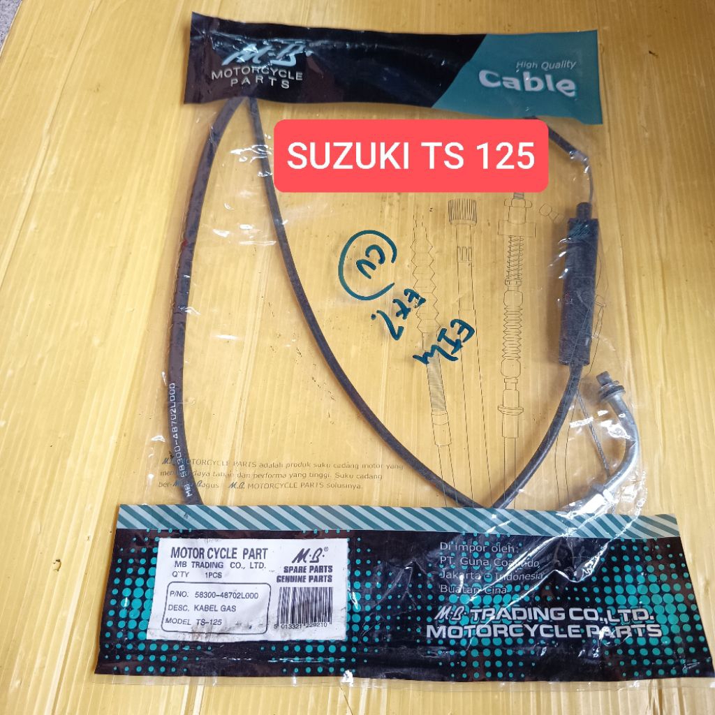 KABEL CABLE  GAS SUZUKI TS 125  Ts 125
