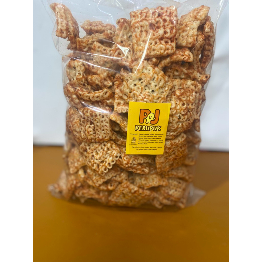 

Krupuk Seblak Kring PJ Snack Kotak Bantat Putih Gurih