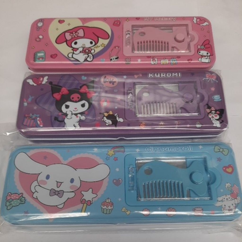 

Tempat box case pensil 2 susun/tingkat XY-5266 KUROMI MY MELODY CINNAMOROLL