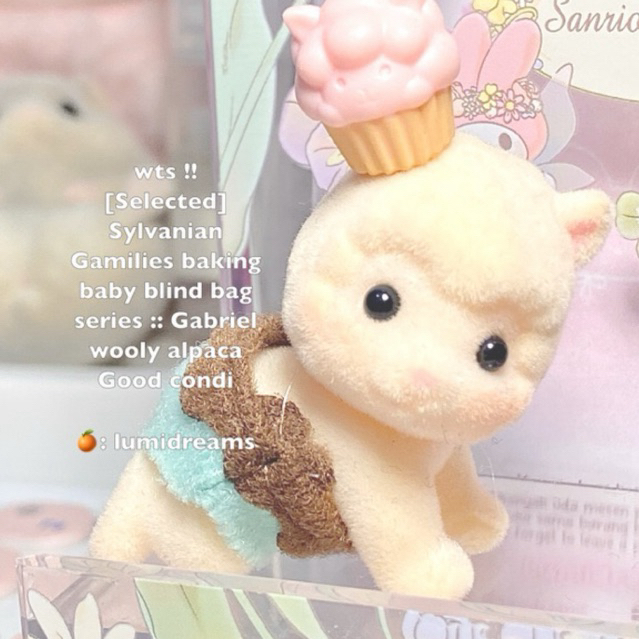 [ wts selected ] Sylvanian families Preloved Gabriel wooly alpaca baking series blindbag : Good cond