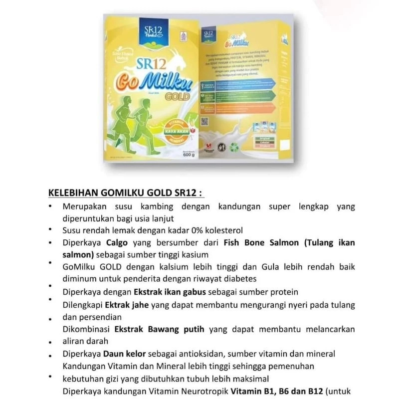 

GOMILKU GOLD SR12/Susu kambing etawa premium