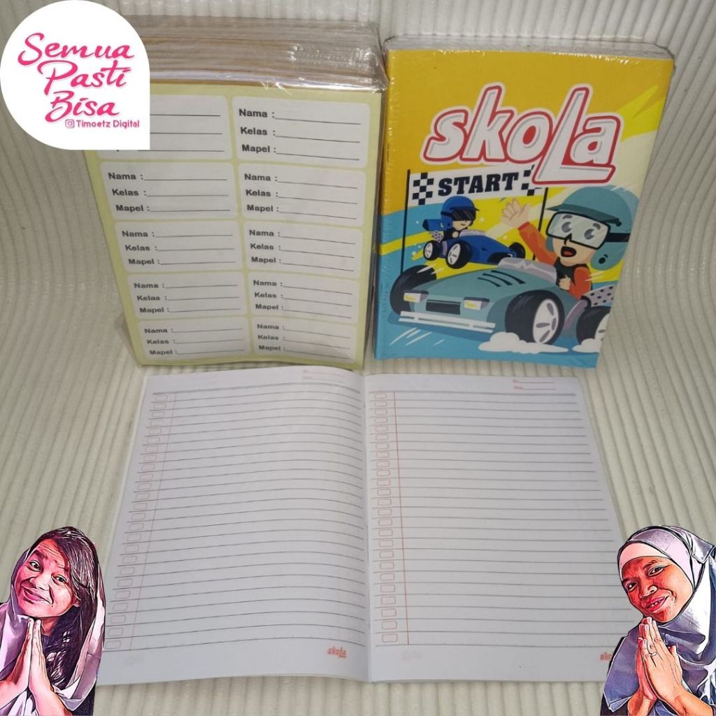 

(Paket) Buku Tulis 38 Lembar+Sampul Coklat+Plastik - FREE LABEl NAMA - SKOLA BY SIDU 38