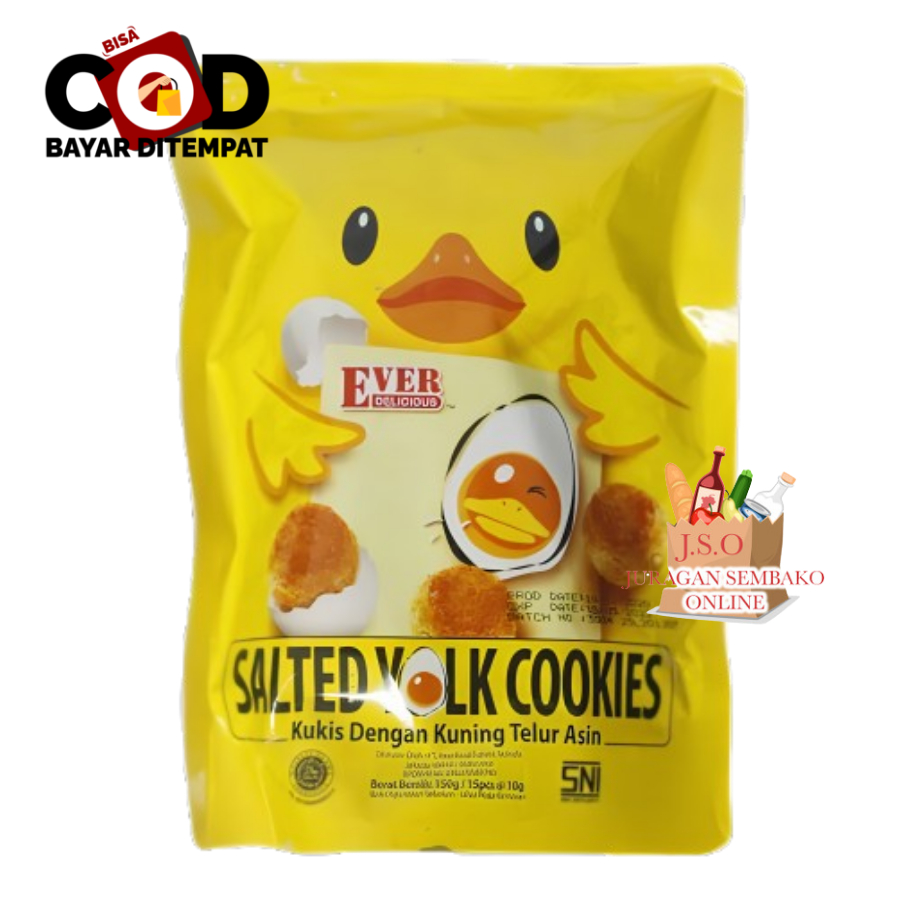 

[ JSO ] Ever Delicious Salted Egg Yolk 150gr Isi 15pcs Cookies Kukis Dengan Kuning Telur Asin Egg Yolk Cookies Ever D Cemilan Snack Anak Halal Murah