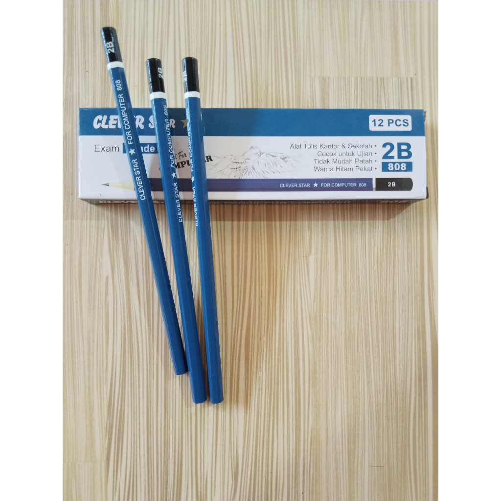 

Pensil Clever Star 2B Pencil [808 BIRU] 3pcs