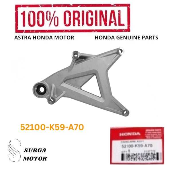 Swingarm Motor Honda Vario 150 eSP K59J 52100K59A70 52100-K59-A70 Lengan Ayun Dudukan Mesin Samping 