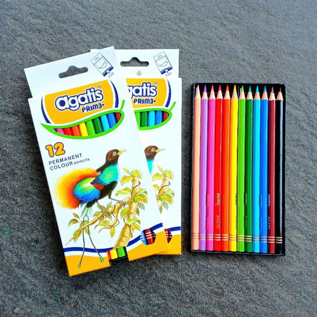 

AGATIS PRIME PENSIL WARNA PERMANENT COLOUR 12 WARNA