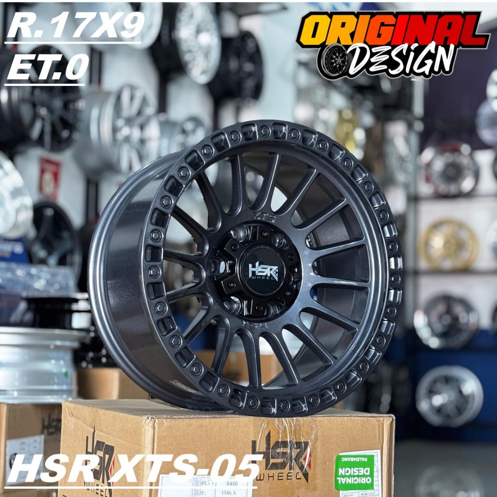 Pelek Offroad Ring 17 Lubang 6 Velg HSR XTS 05 R17 Warna Glossy Grey