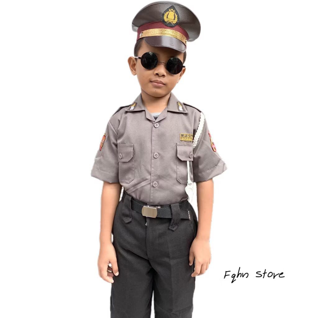 Baju Profesi Anak/Baju Polisi Sabhara Anak Laki (Celana) Free Packing Kardus