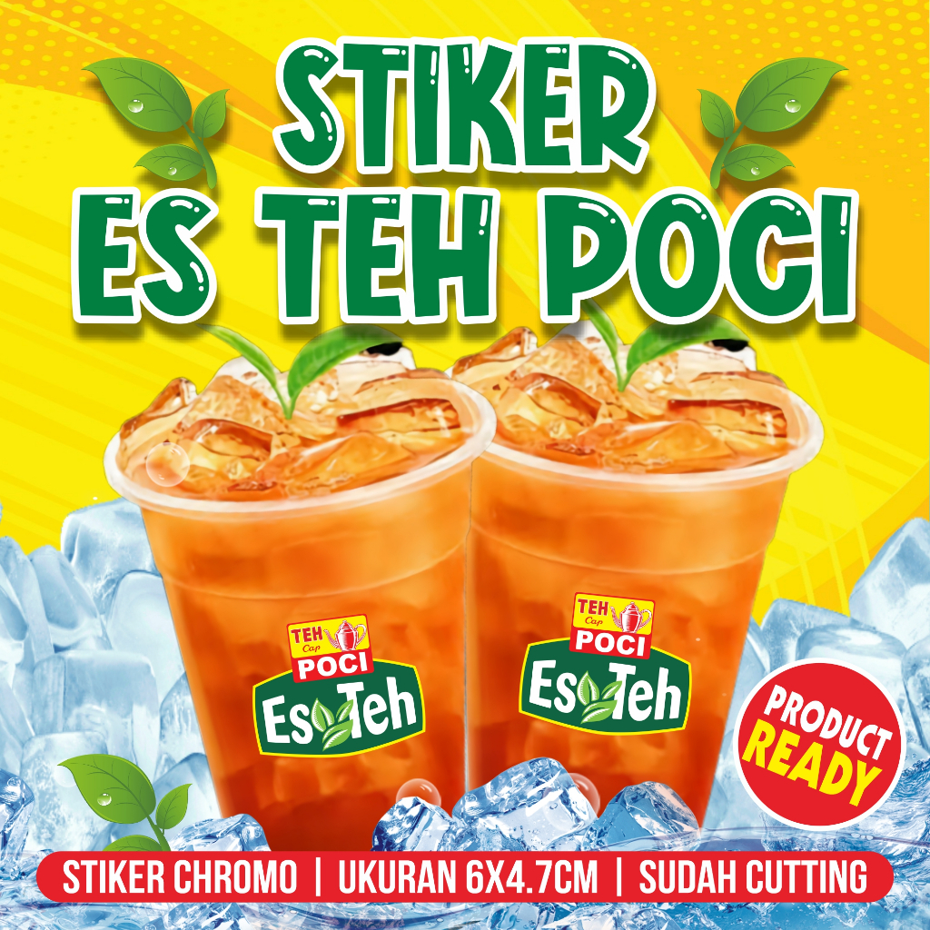 

Stiker ES TEH POCI | Stiker Es Teh | Stiker kemasan Cup | stiker cup | BISA TAMBAH NAMA | Isi 50 Pcs