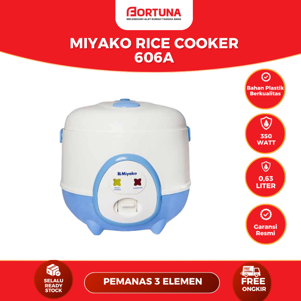Miyako Magic Com 606A / Rice Cooker Mini Miyako / Magic Com Kecil 0,6 Liter