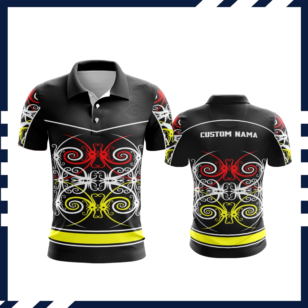 Kaos Dayak Baju Batik Dayak Kaos Polo Motif Batik Dayak Baju Khas Kalimantan Terbaru
