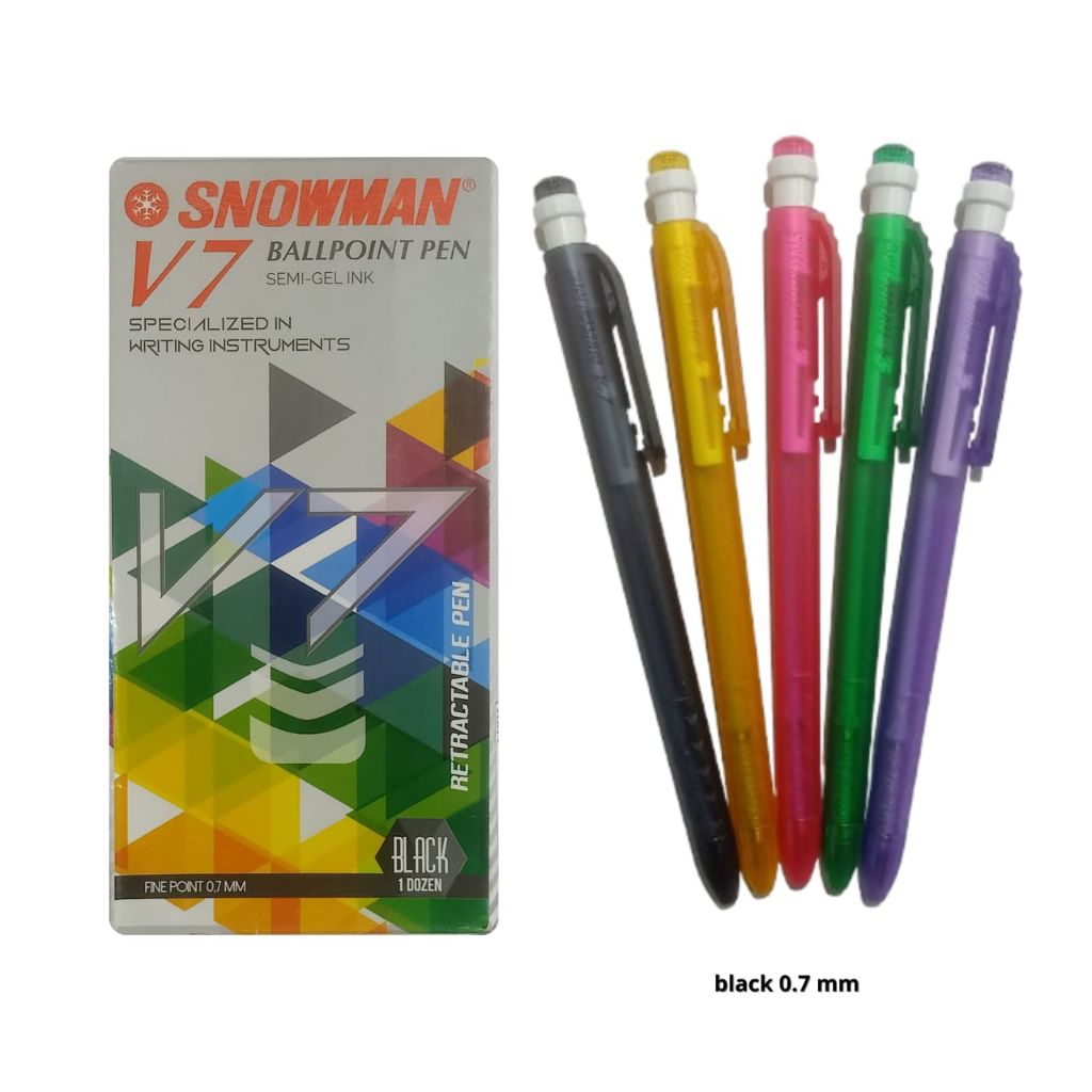 

BALLPOINT PEN SNOWMAN V7 | PULPEN SNOWMAN BLUE & BLACK