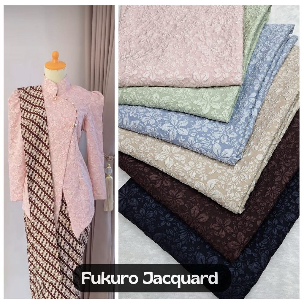BAHAN JAGUAR KAIN JAGUAR BAHAN GAUN BAHAN GAUN DRES JANGGAN FUKURO JACQUARD EMBOS  KAIN JACQUARD FOK