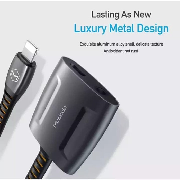 Kelaashop Mcdodo Adapter Audio Konverter Splitter Iphone Lightning To Jack 3.5Mm / Lightning Dac