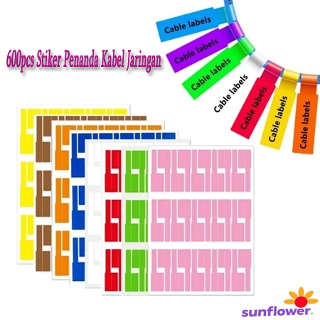 

Stiker Penanda Kabel Jaringan 600pcs - Ideal untuk Manajemen Kabel