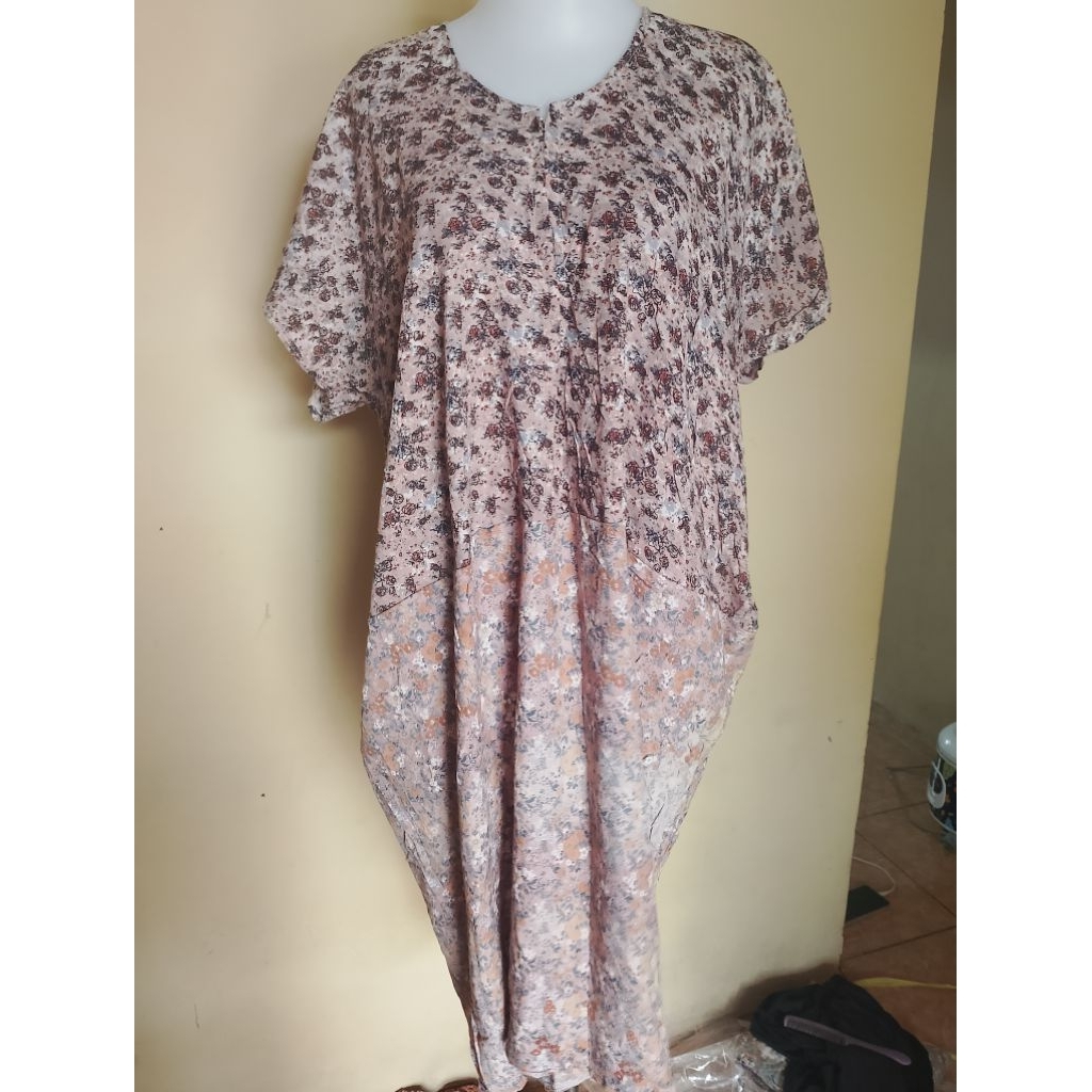 daster rijek motif bahan rayon