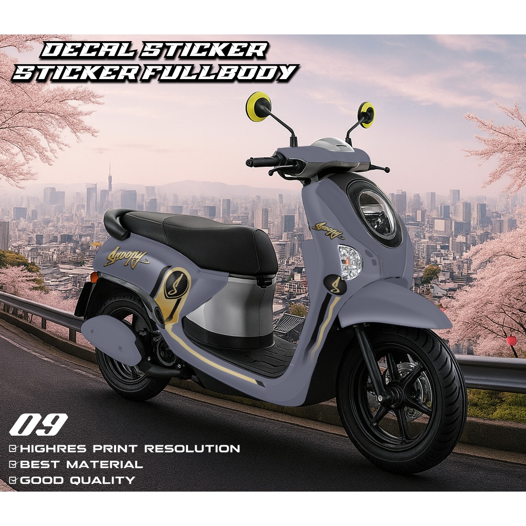 09 Decal Scoopy Full Body 2025 Stiker Scoopy Lagi Viral 2025 Decal Scoopy Full Body 2025 Striping Sc