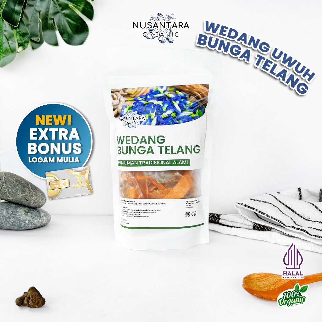 

Nusantara Organic Wedang Uwuh Bunga Telang Rempah Herbal Alami Tradisional Siap Seduh Lengkap
