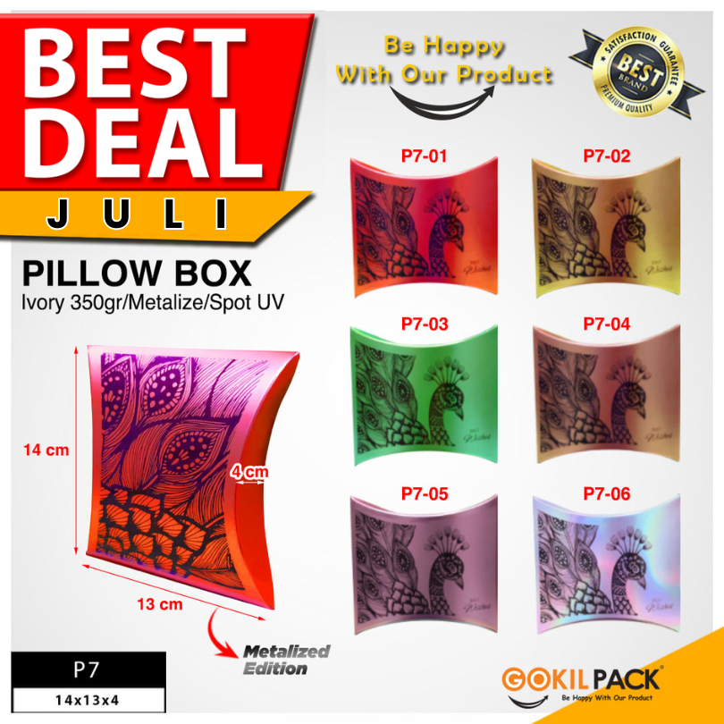 

Pillow Box hologram - Kotak kado Souvenir Gift Box - P7