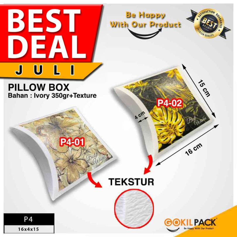 

Pillow Box Packaging Souvenir Murah Serbaguna P4 - P4-01
