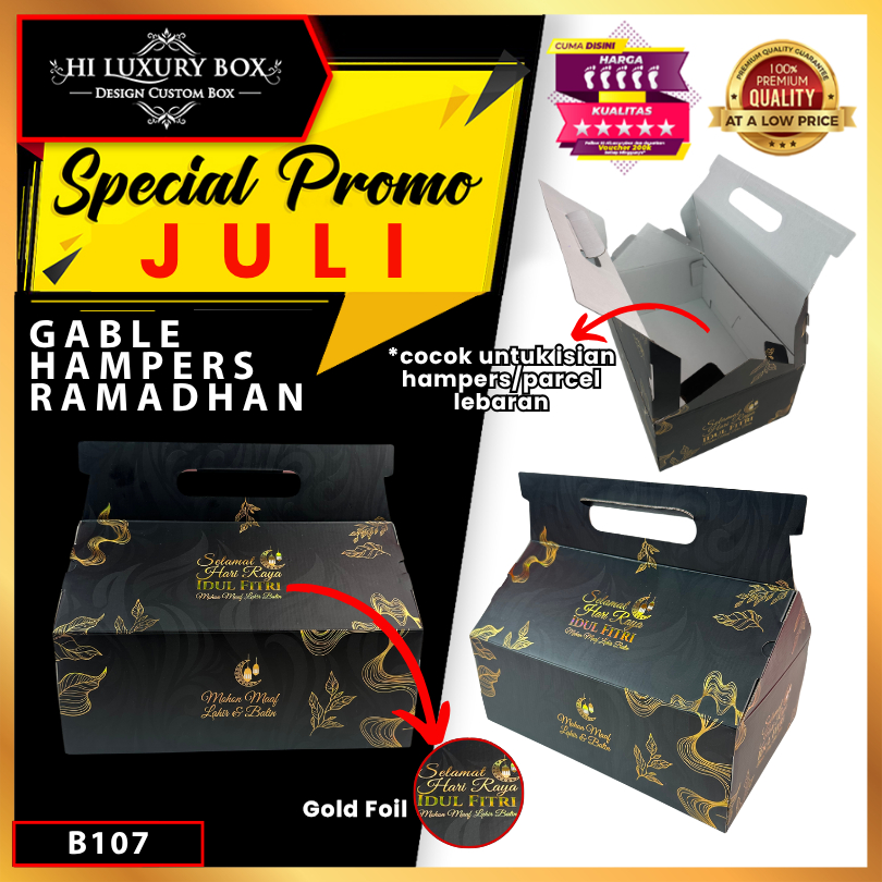 

Box Hampers Lebaran / Box Kado Packaging Idul Fitri / Kotak Gable Ramadan / B107