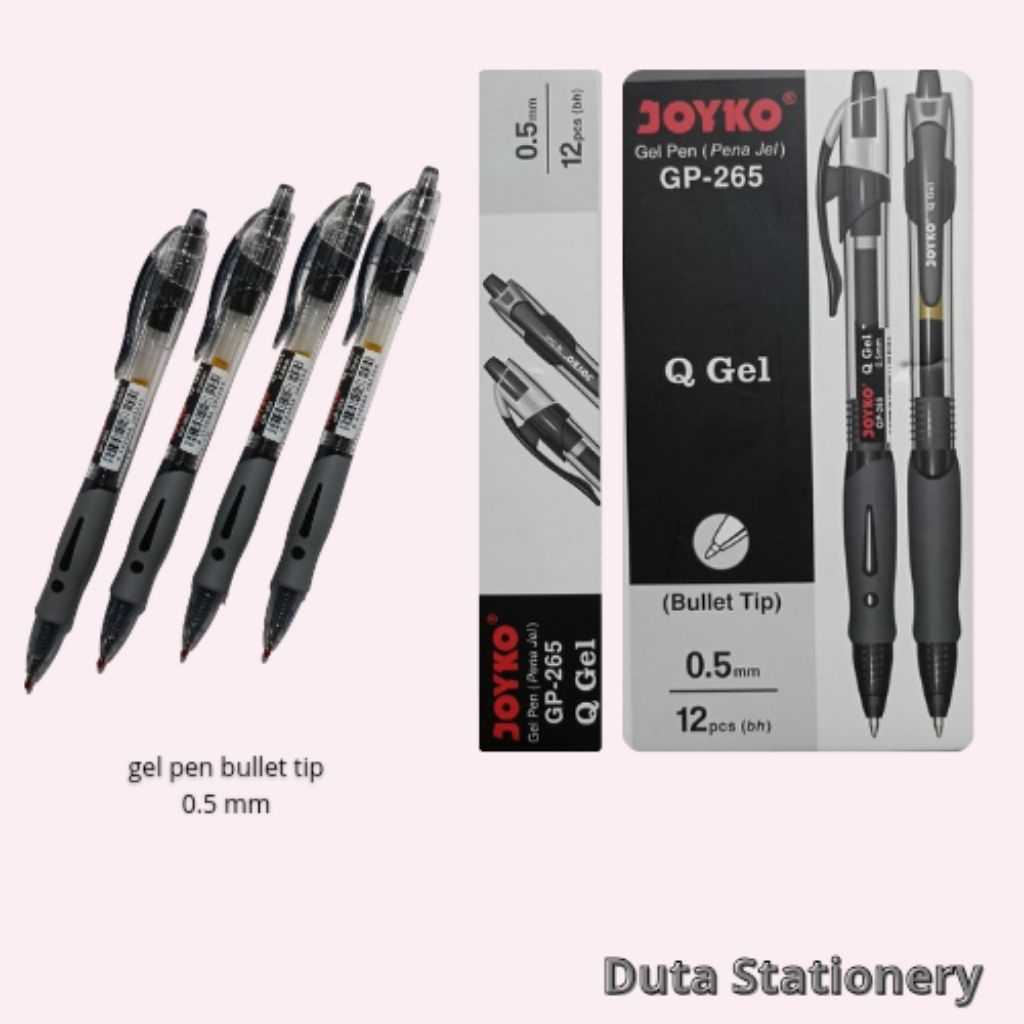 

BALLPOINT / PULPEN JOYKO GP-265 ISI TINTA HITAM || PULPEN GEL 0.5 mm