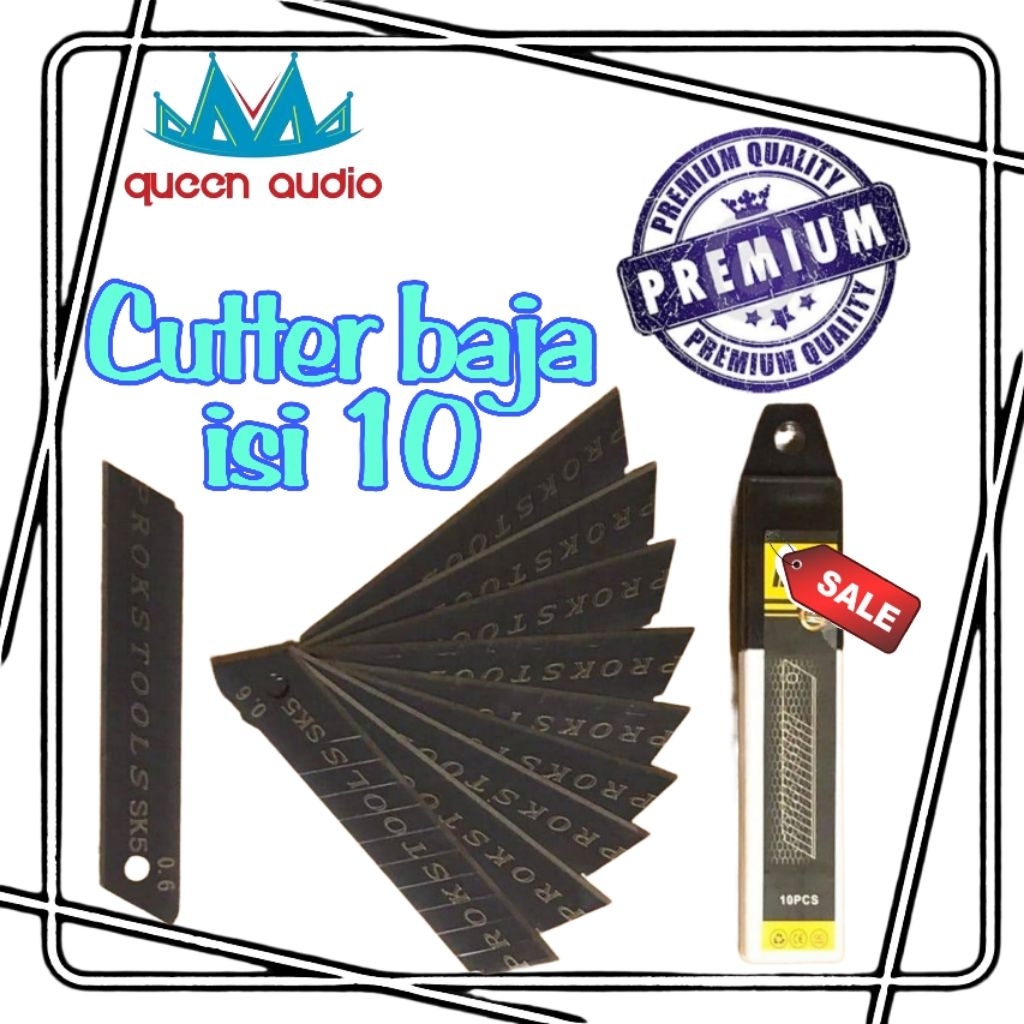 

isi cutter / karter pisau BAJA hitam (isi 10pcs) kualitas premium