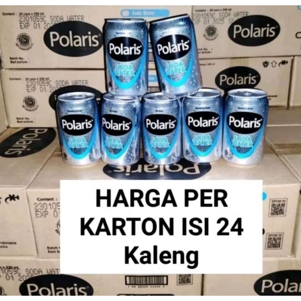 

POLARIS SODA WATER 330 ML KARTON isi 24 Kaleng Air Soda