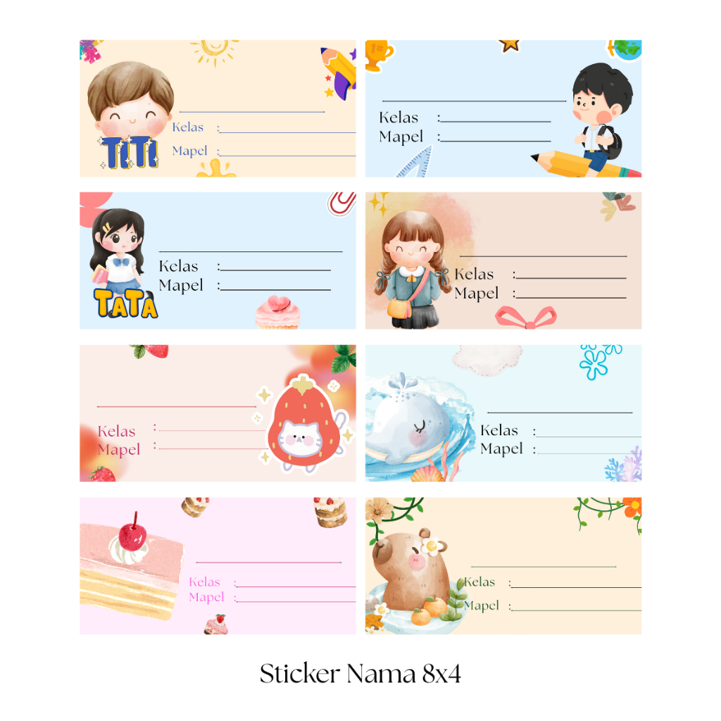 

Stiker Nama Buku Tulis