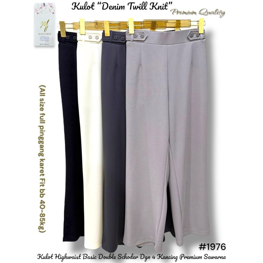 TERBARU Celana Panjang Brand MJ Marjorie Kulot Denim Twill Knit Premium Casual