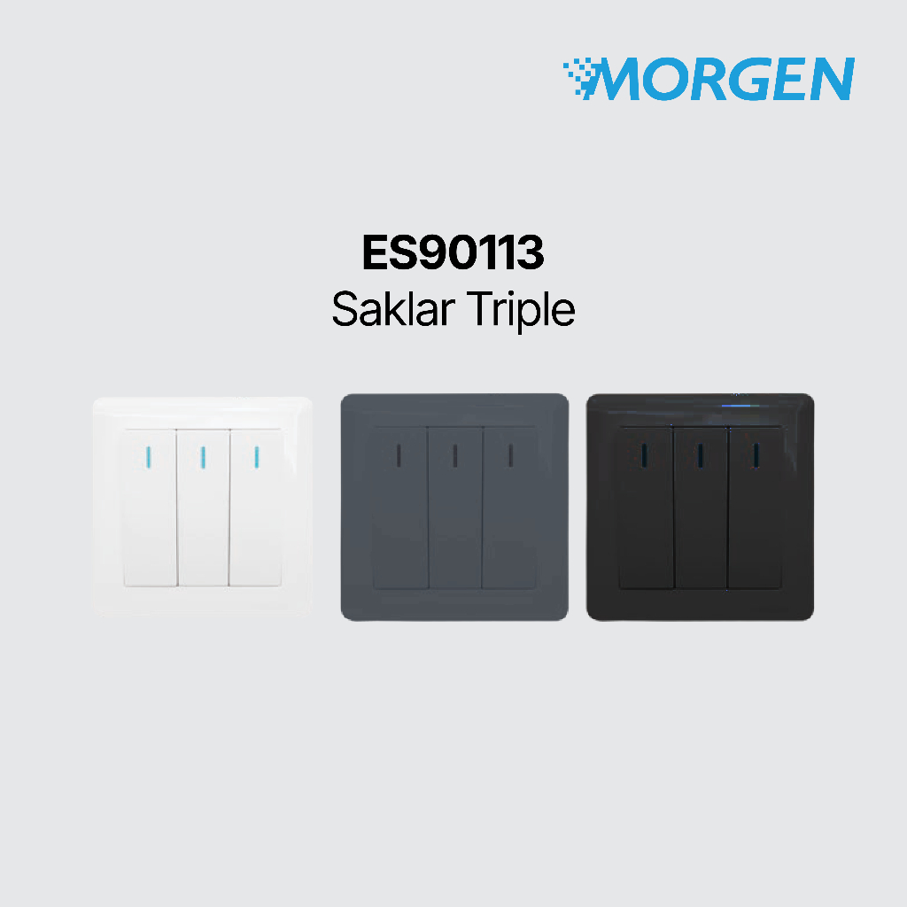 Morgen MG-ES80113 IB SAKLAR TRIPLE Inbow Inbo / IB 3 Saklar