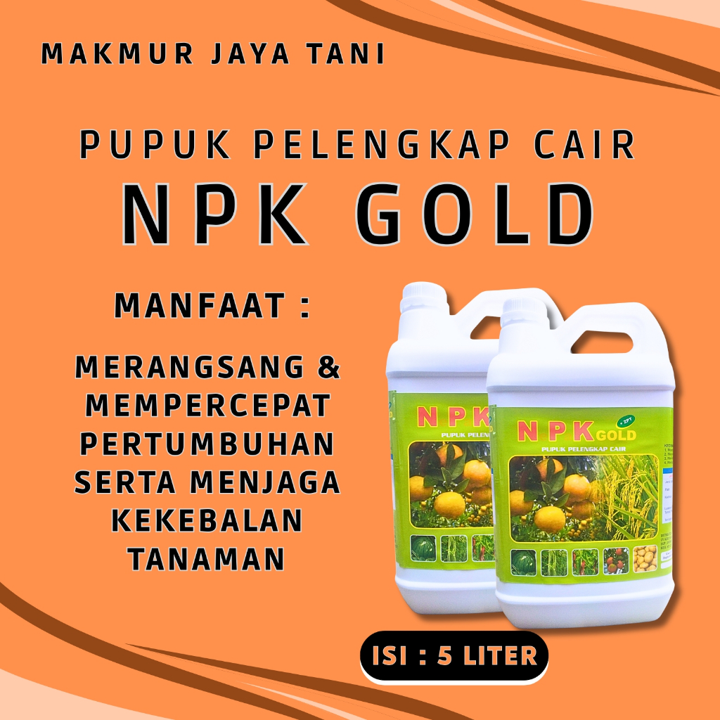 PUPUK PELENGKAP CAIR NPK GOLD+ZPT - ISI 5 LITER