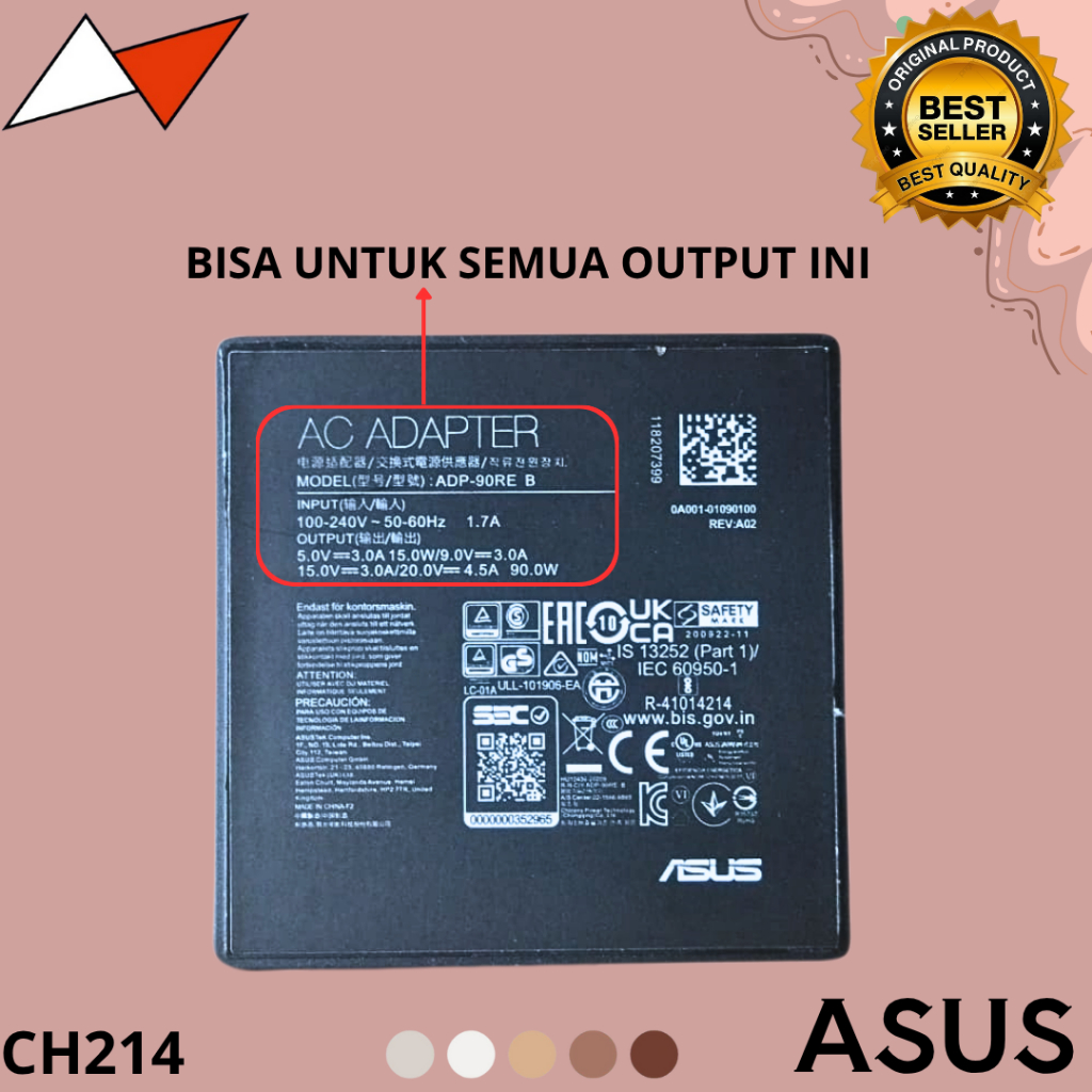 Adaptor Charger Laptop Asus Zenbook S13 Oled UX5304MA Type C