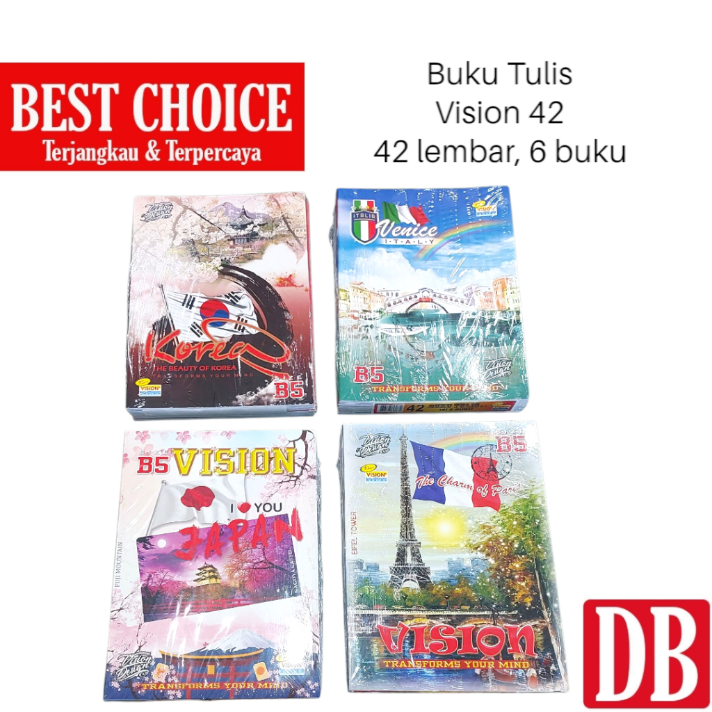

Buku Tulis B5 Big Boss / Campus Vision 42 lembar (6 pcs)