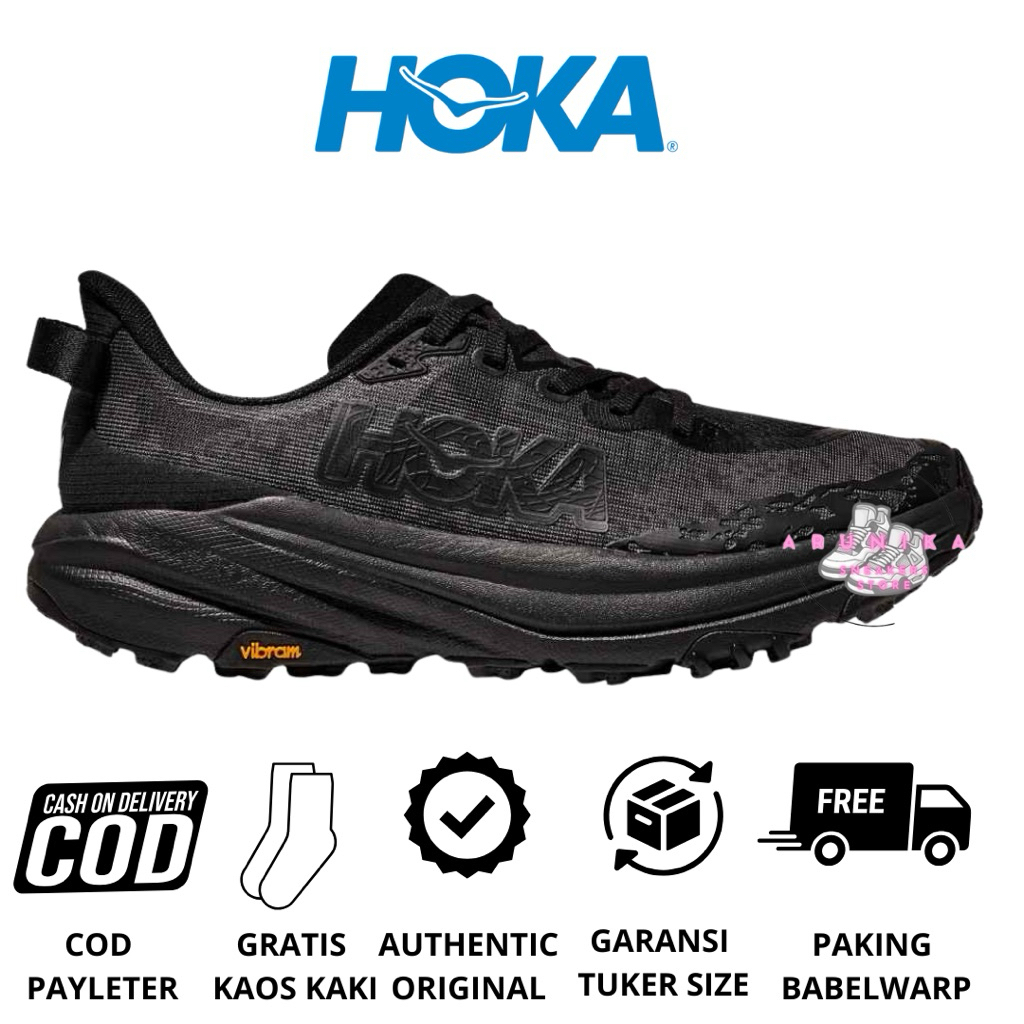 Sepatu Running Trailrun Hiking Hoka Original Hoka Speedgoat 6 Black
