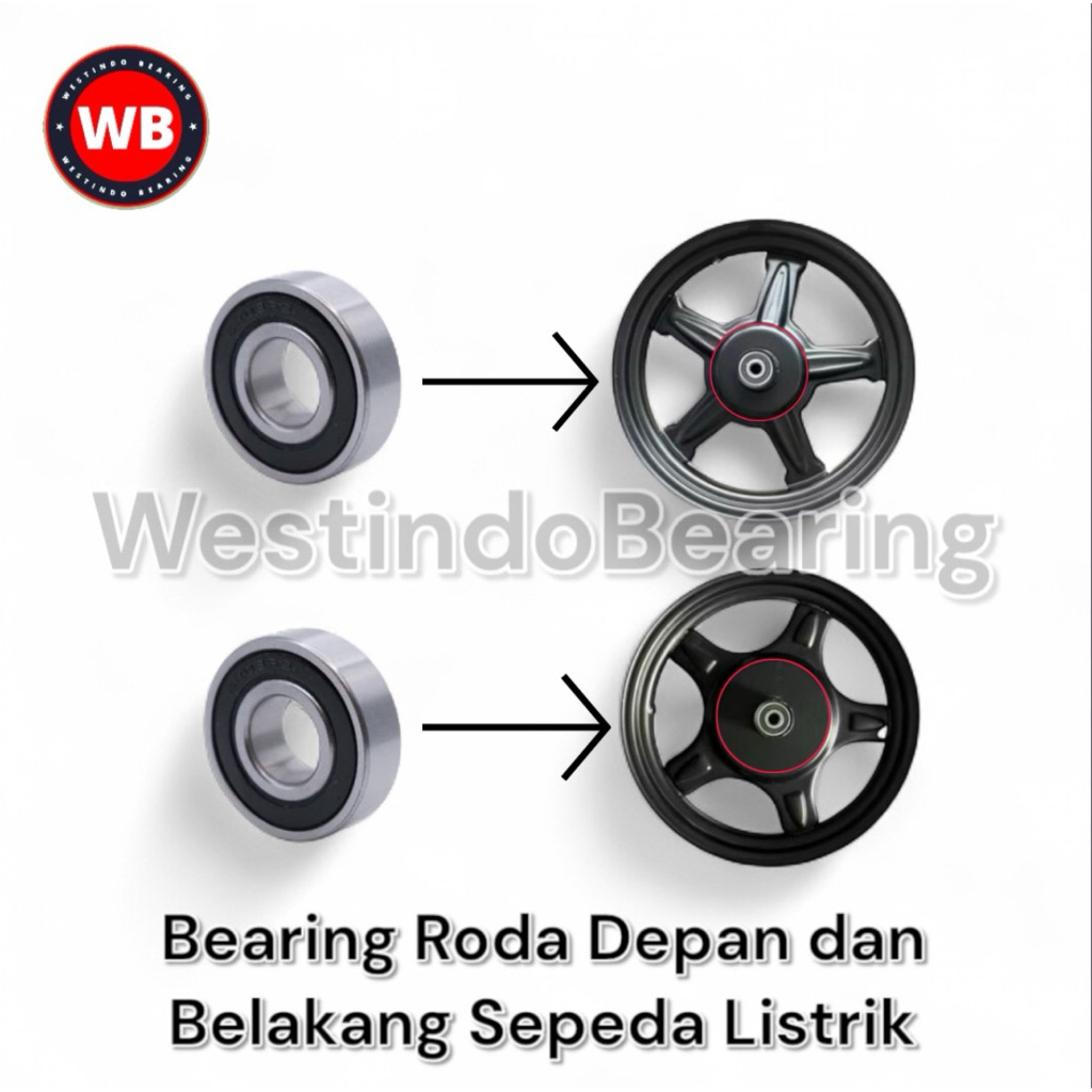 Bearing Roda Depan dan Belakang Sepeda Listrik Laher Laker Lahar Sepeda Listrik Universal