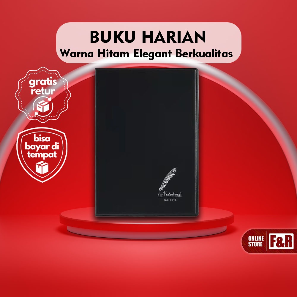 

Buku Diary Warna Hitam Serbaguna Buku Catatan Kulit Notebook Buku Tulis Harian Fashionable Desain Premium