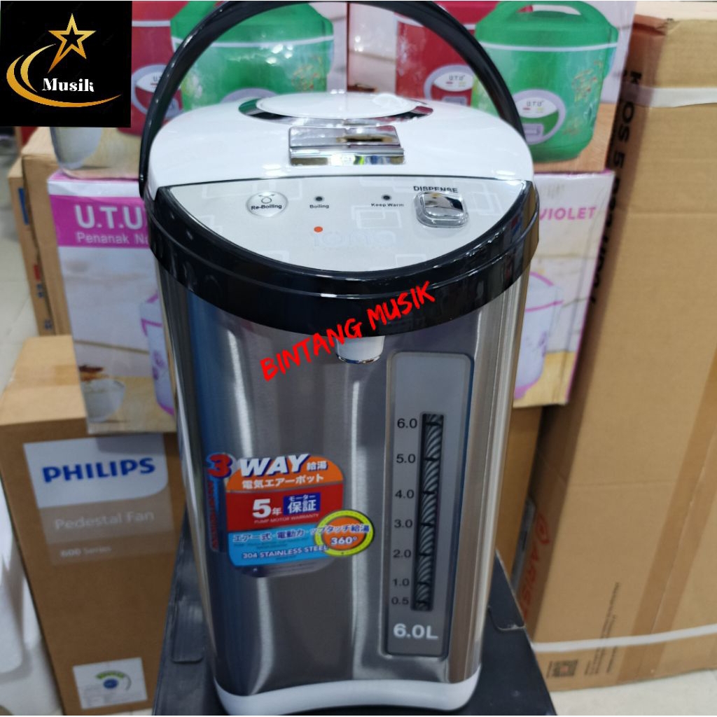[TERMOS AIR LISTRIK ] IONA AIRPOT ELECTRIC 6.0 LITER & 5.0 LITER STAINLESS ORIGINAL IONA