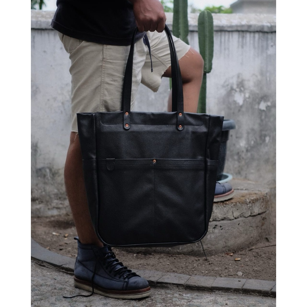 siege leather-leather tote bag- tas bahu-tas kulit