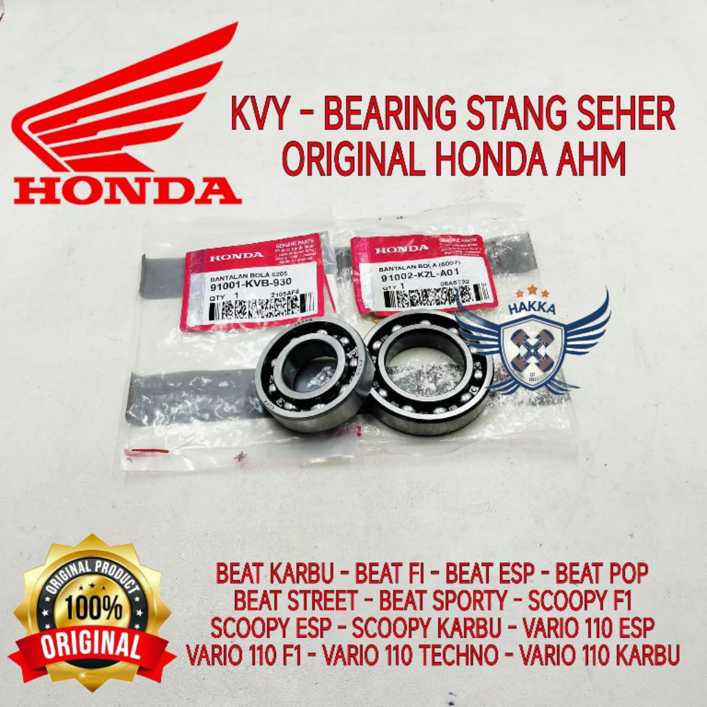 KVY ORIGINAL BEARING STANG SEHER HONDA BEAT KARBU, BEARING STANG SEHER HONDA BEAT F1, BEARING STANG 