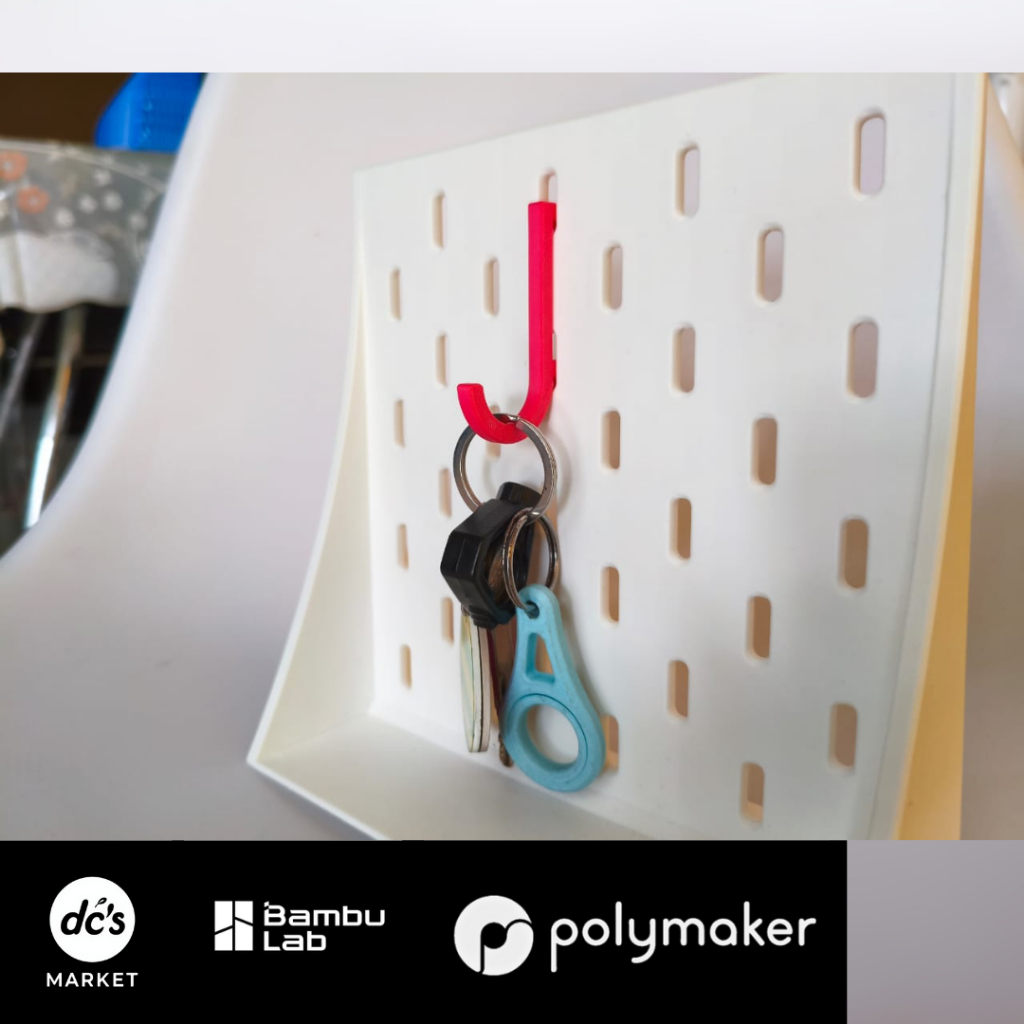 Skadis J Hook | 3D Print Skadis | Polymaker | Organizer Skadis