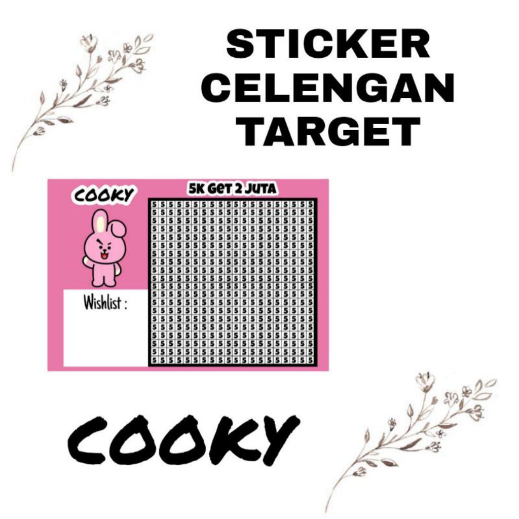 

STICKER CELENGAN TARGET BT21 LENGKAP | MENABUNG