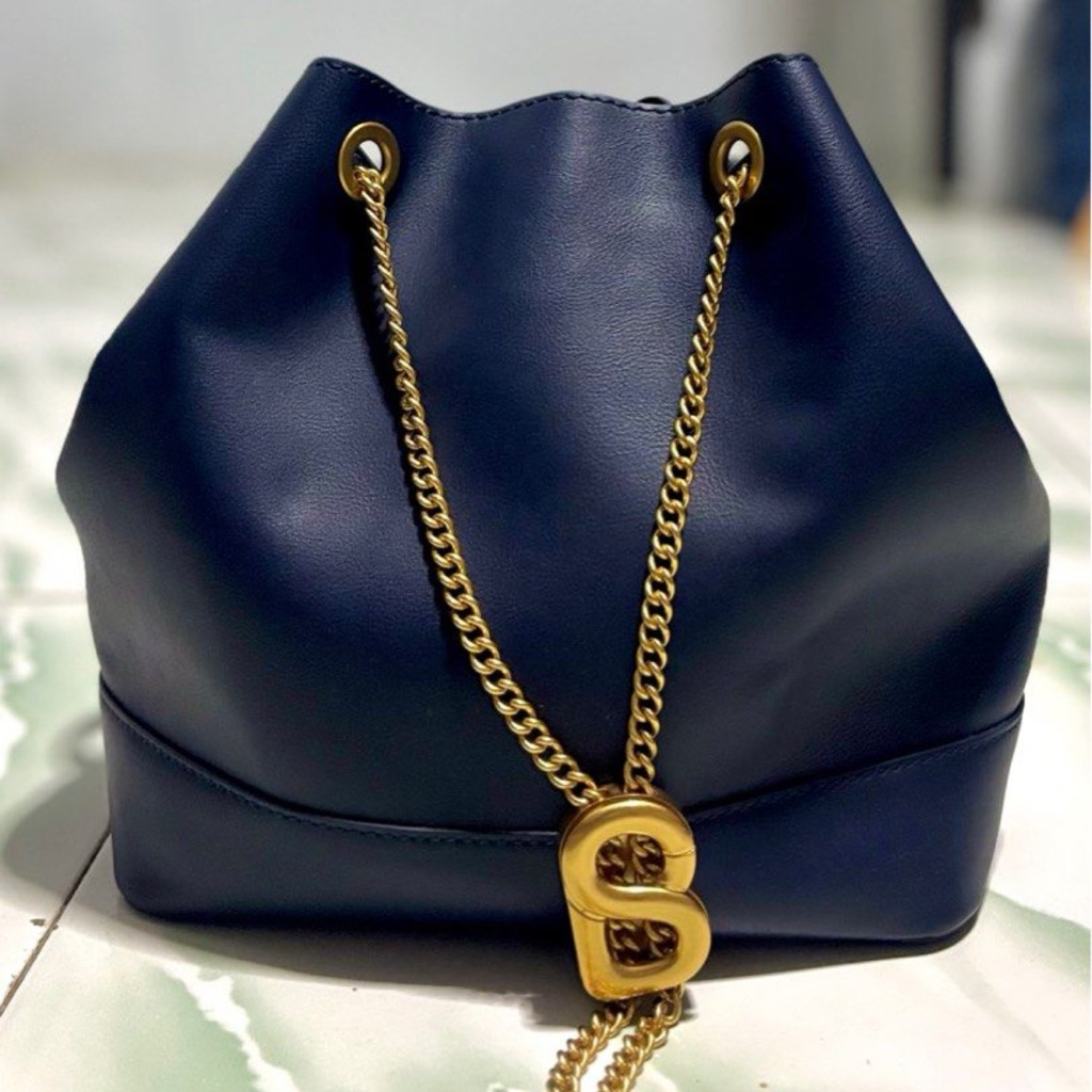 Tas BUTTONSCARVES Myra Bag Large - Navy ORIGINAL