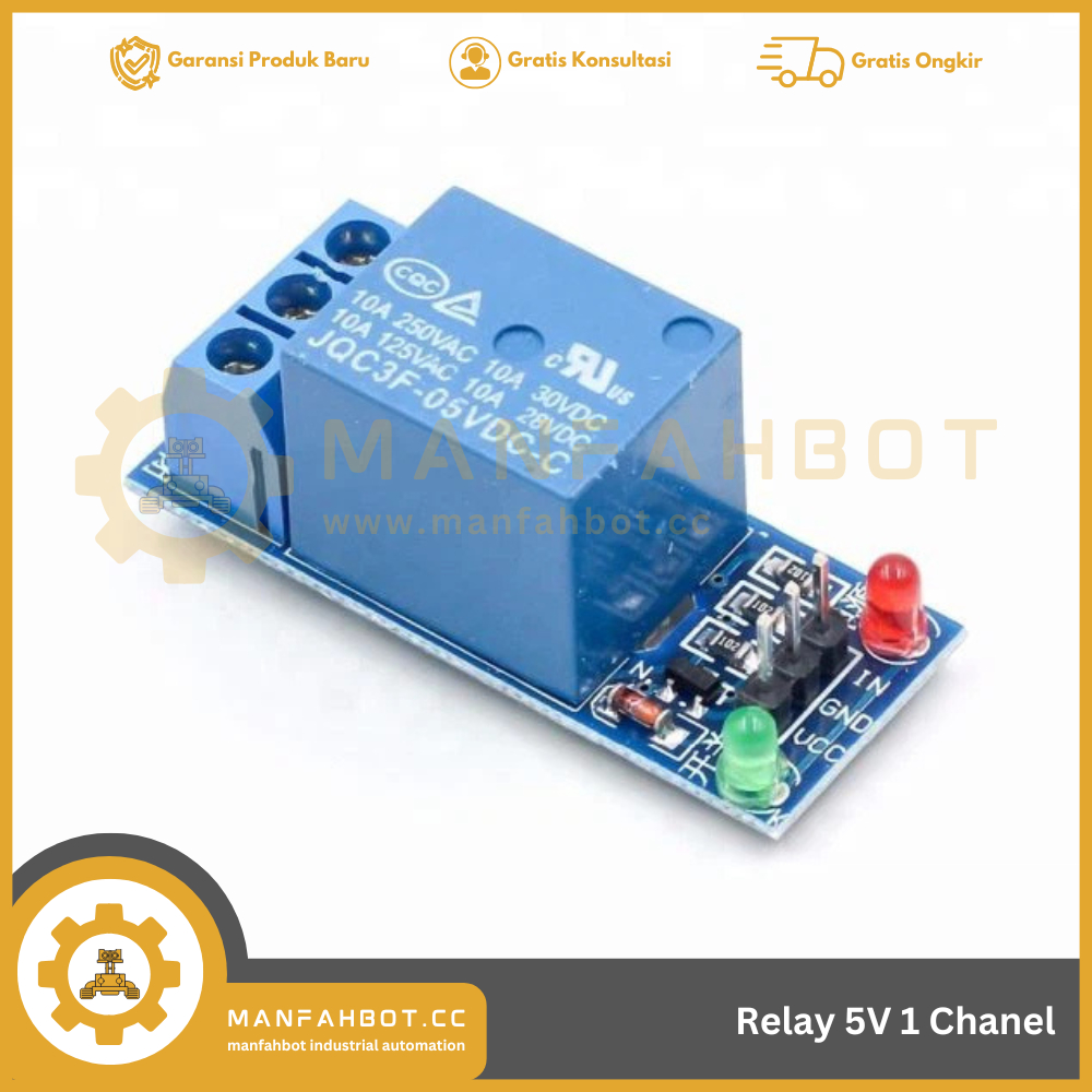 Modul Relay 5V 1 Channel – Kendali Beban AC/DC