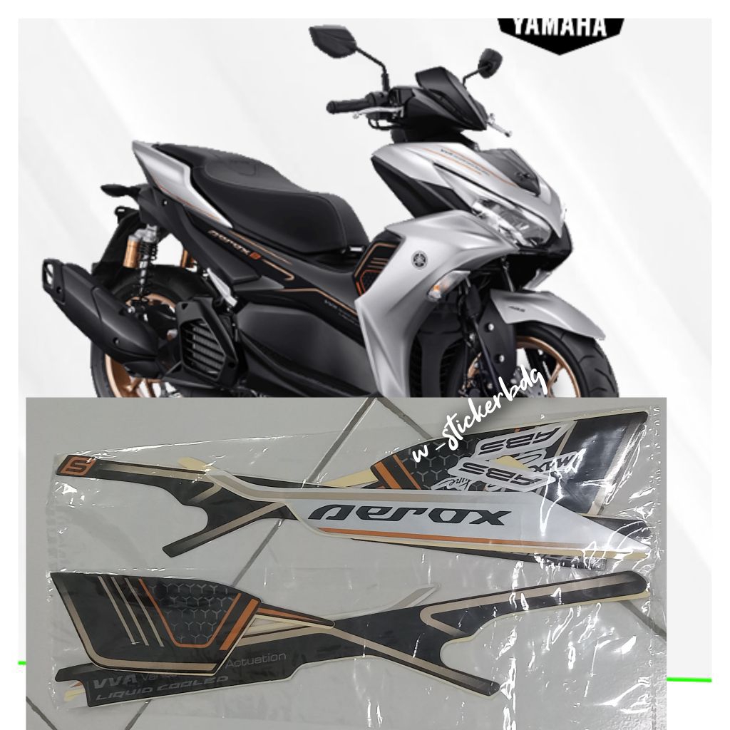 Striping Lis Yamaha Aerox 155 ABS Connected 2023 Silver